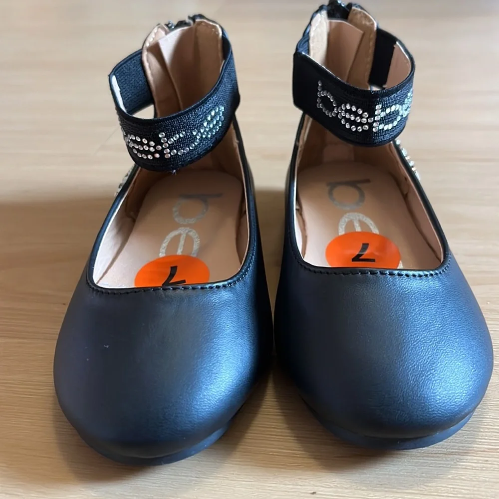 BEBE LITTLE GIRLS BALLET FLAT MARY JANE DRESS SHOE SIZE 7